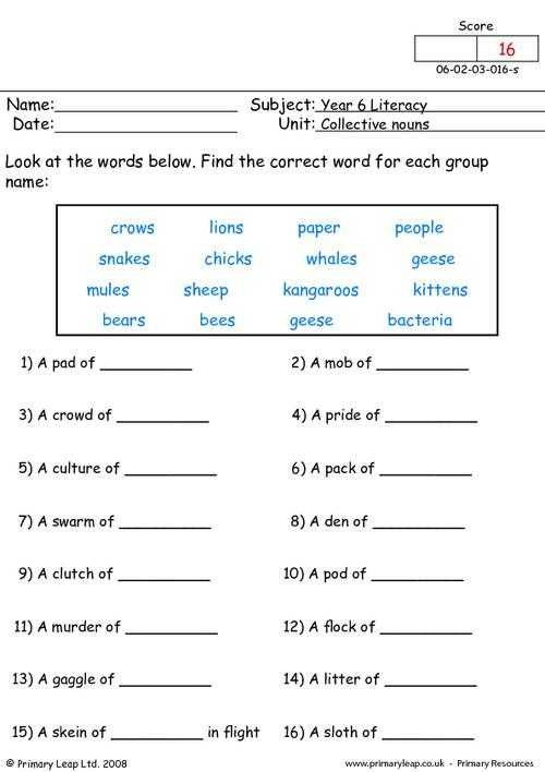 21 Collective Nouns Worksheet 2Nd Grade Worksheets