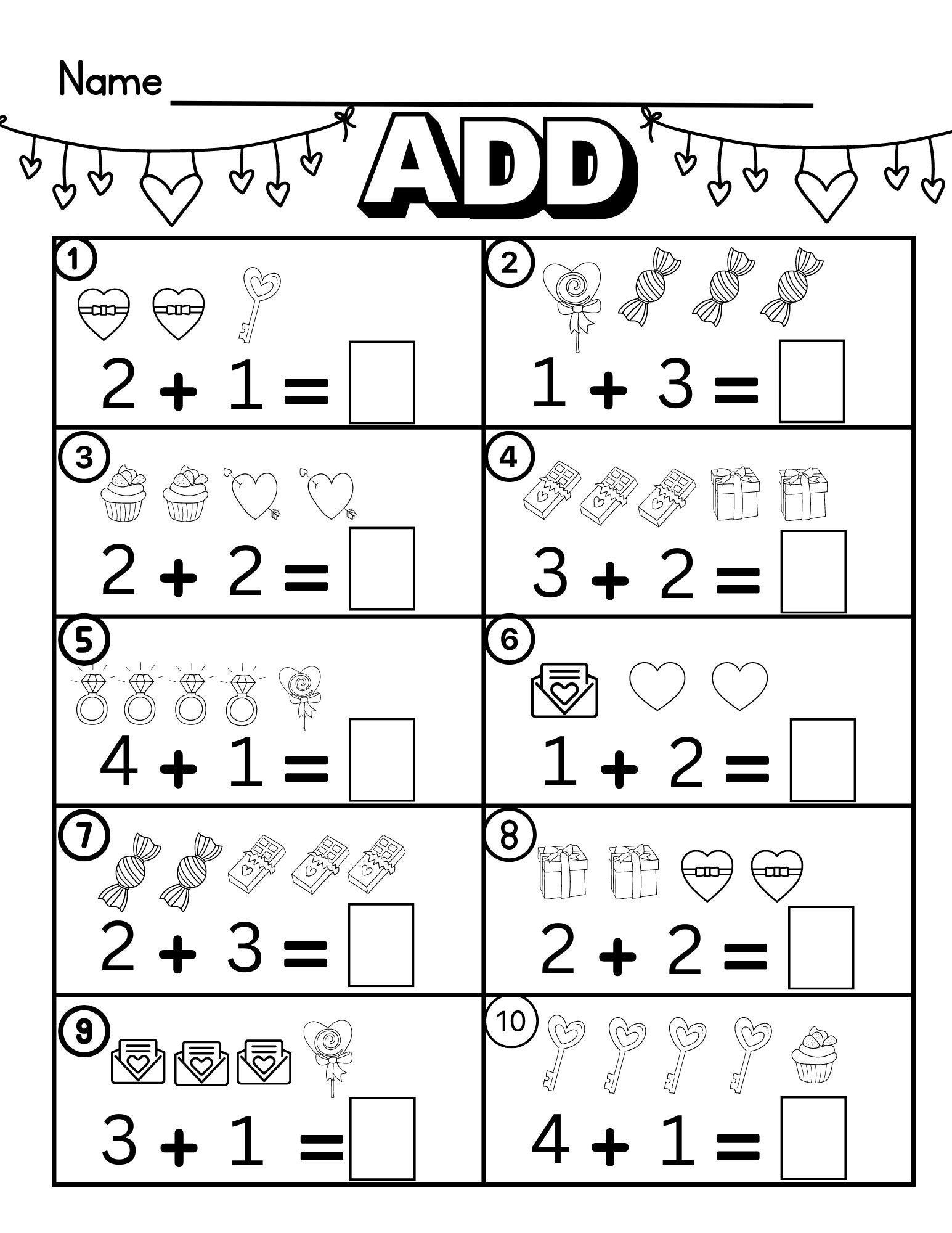 21 Counting Worksheets Preschool Addition