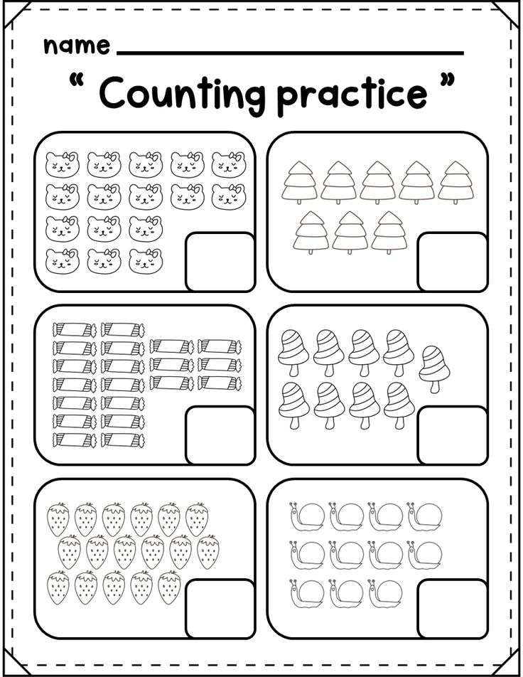 21 Counting Worksheets Preschool Addition