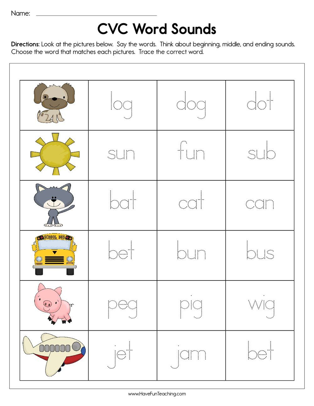 21 Cvc Worksheets Kindergarten Simple Sentences