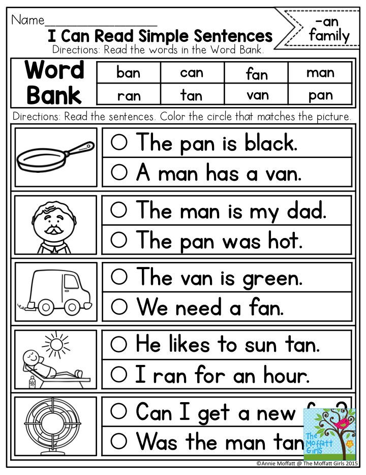 21 Cvc Worksheets Kindergarten Simple Sentences