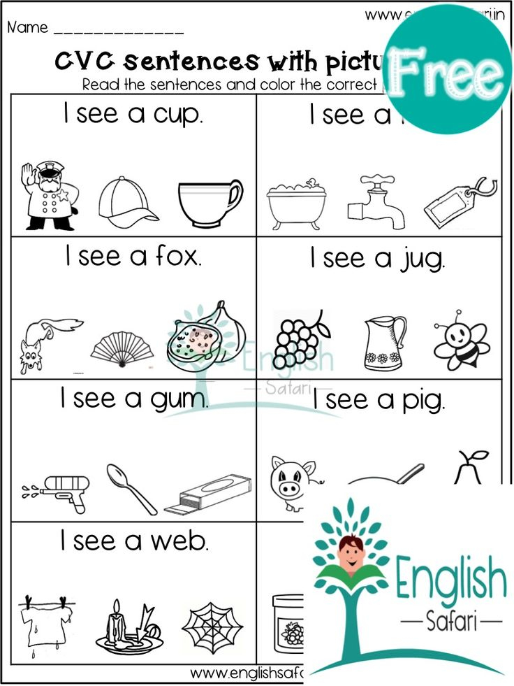 21 Cvc Worksheets Kindergarten Simple Sentences