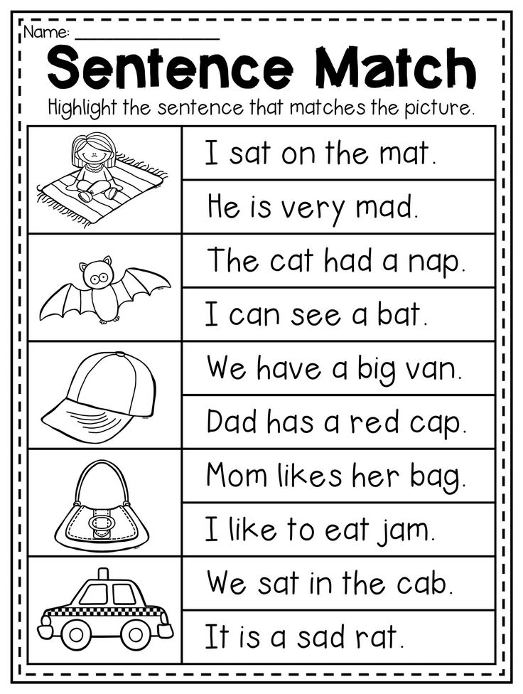 21 Cvc Worksheets Kindergarten Simple Sentences