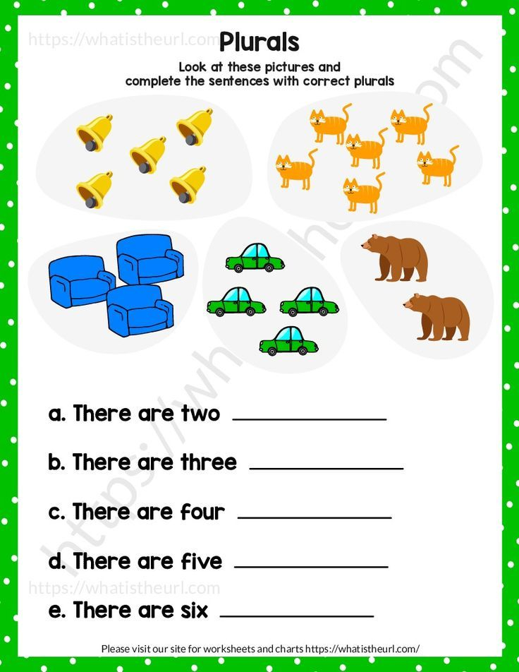 21 English Singular Plural Worksheets For Grade 1