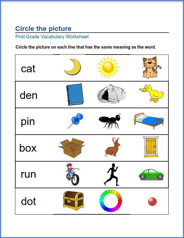 21 English Worksheets For Grade 1 For Kids