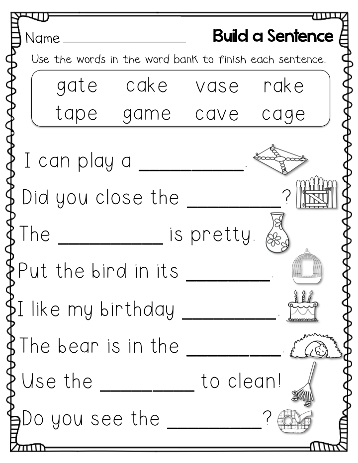 21 English Worksheets For Grade 1 For Kids