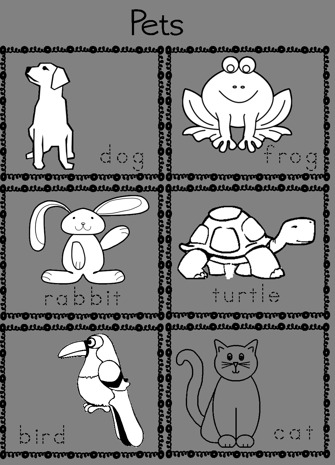 21 English Worksheets For Kindergarten Animals