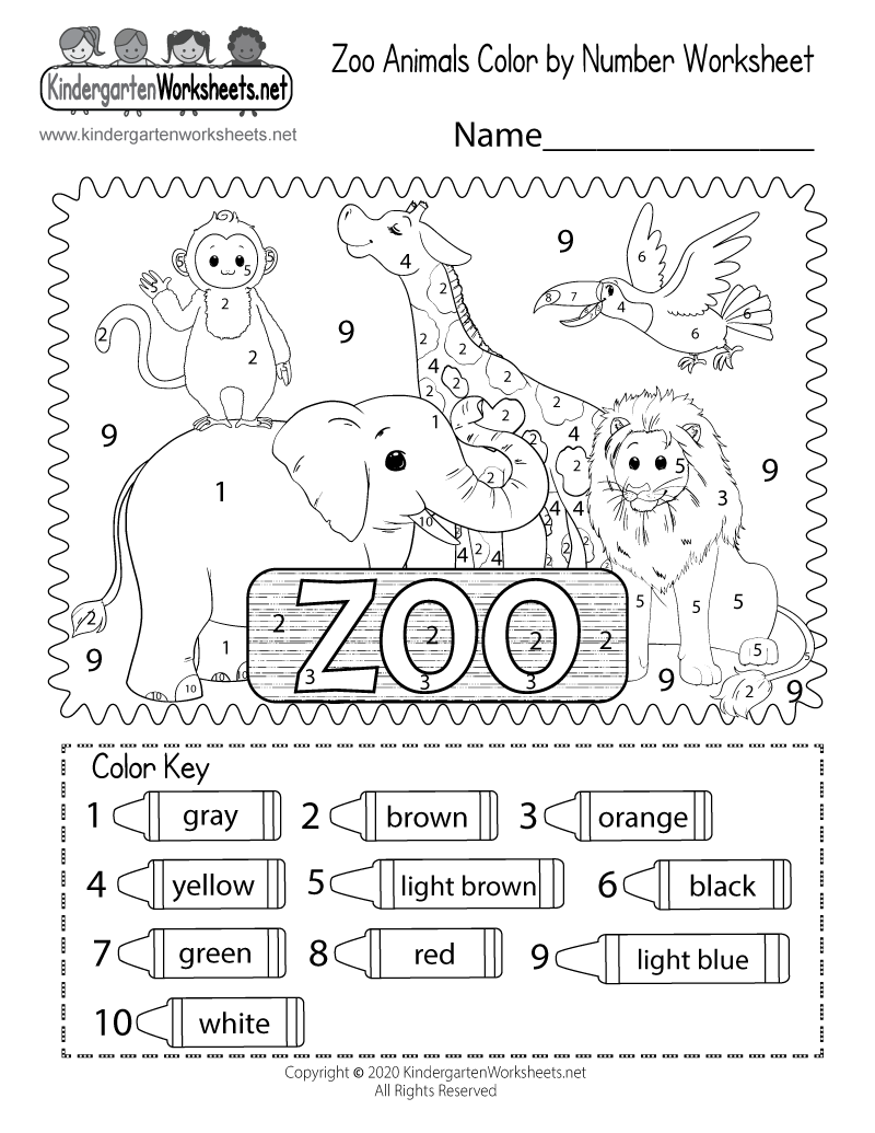 21 English Worksheets For Kindergarten Animals
