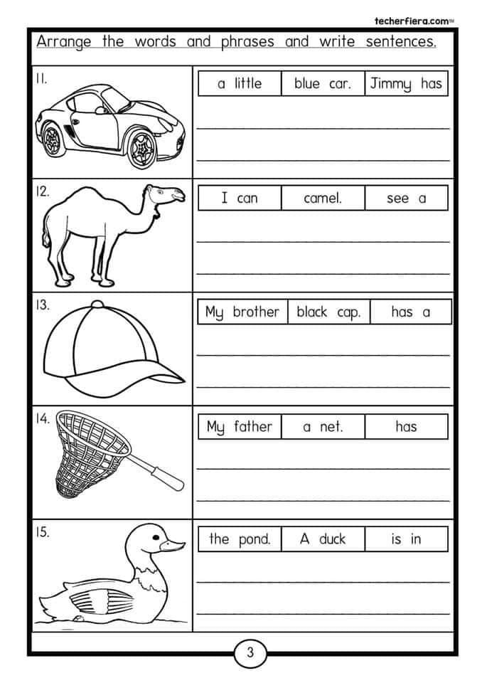 21 English Worksheets For Kindergarten Craft