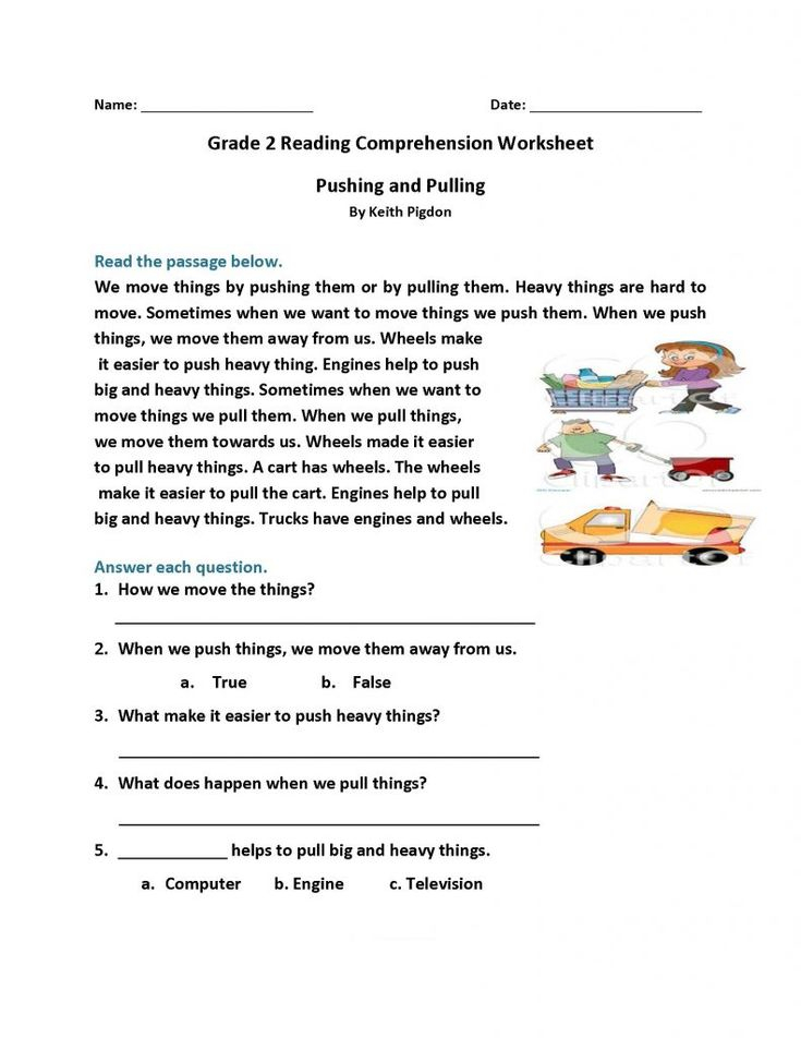 21 Free 2Nd Grade Reading Comprehension Worksheets