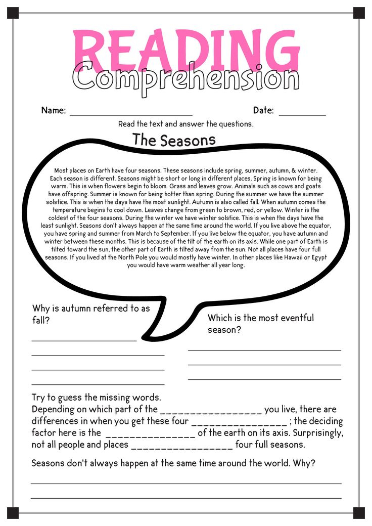 21 Free 2Nd Grade Reading Comprehension Worksheets