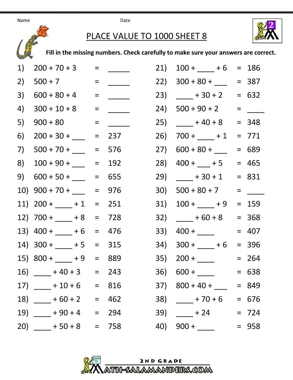 21 Free 9Th Grade Math Worksheets