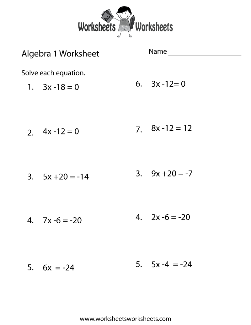 21 Free 9Th Grade Math Worksheets