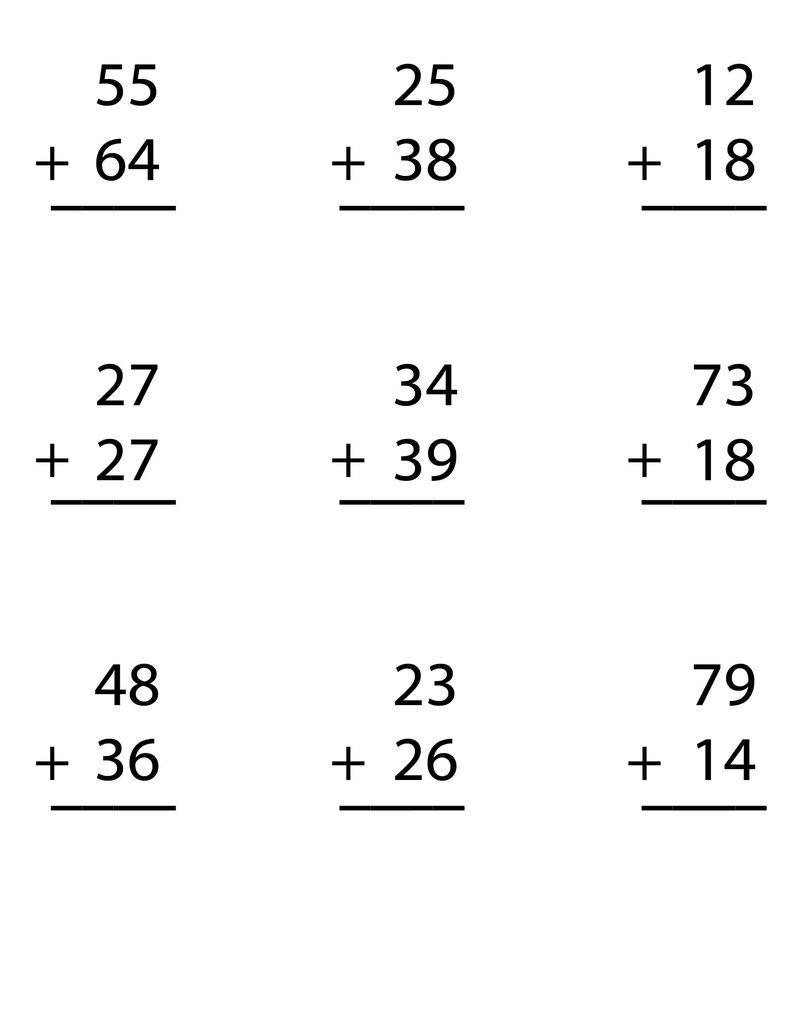 21 Free Double Digit Addition Worksheets Without Regrouping