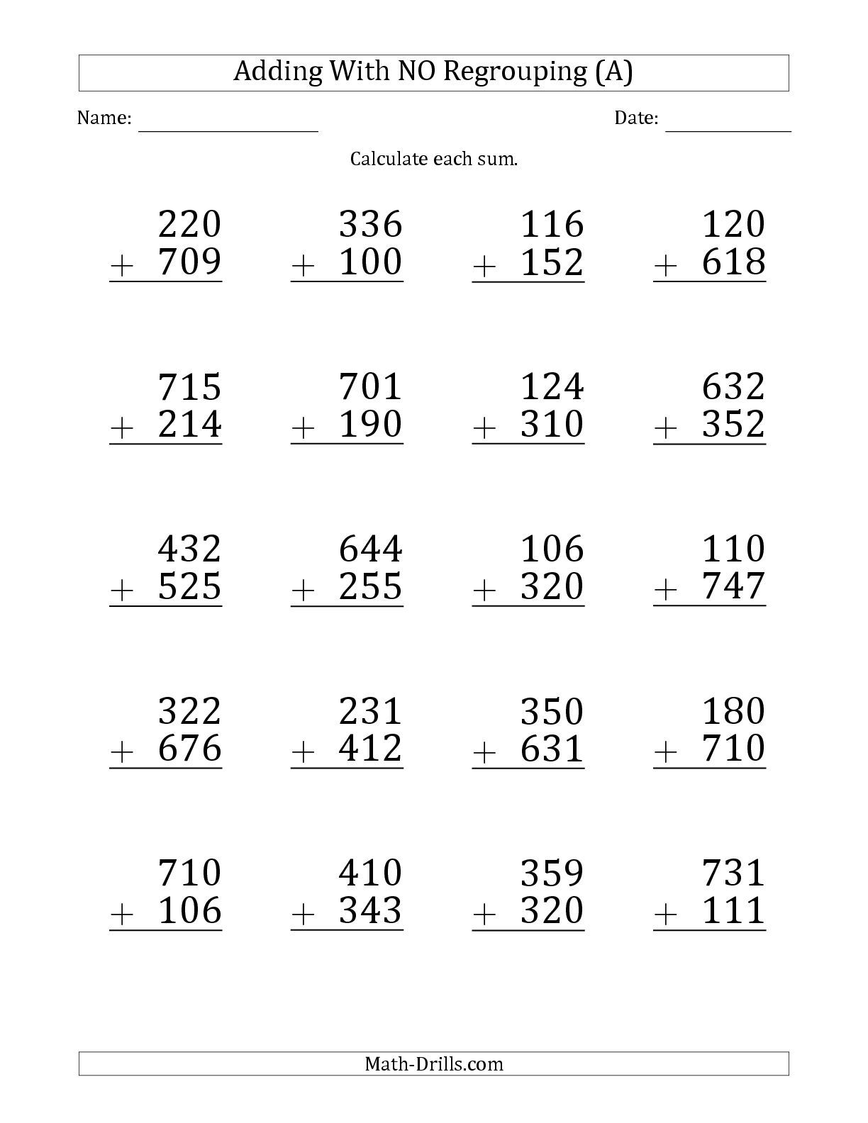 21 Free Double Digit Addition Worksheets Without Regrouping