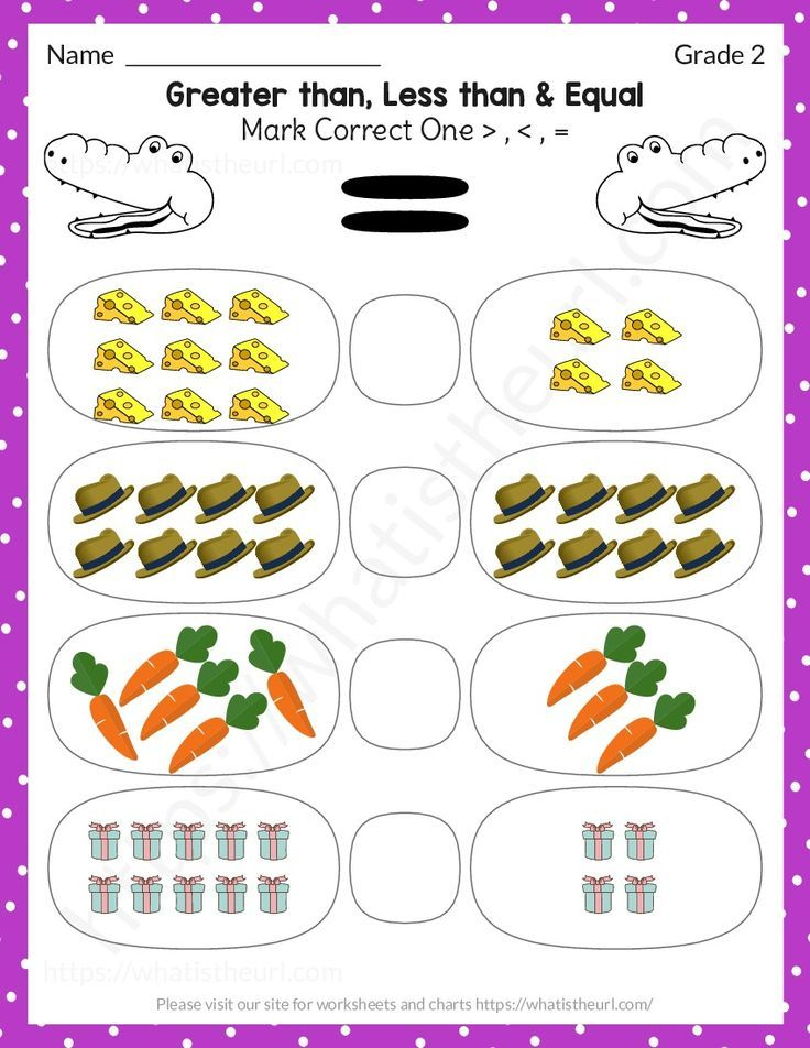 21 Greater Than Less Than Equal To Worksheets For Kindergarten