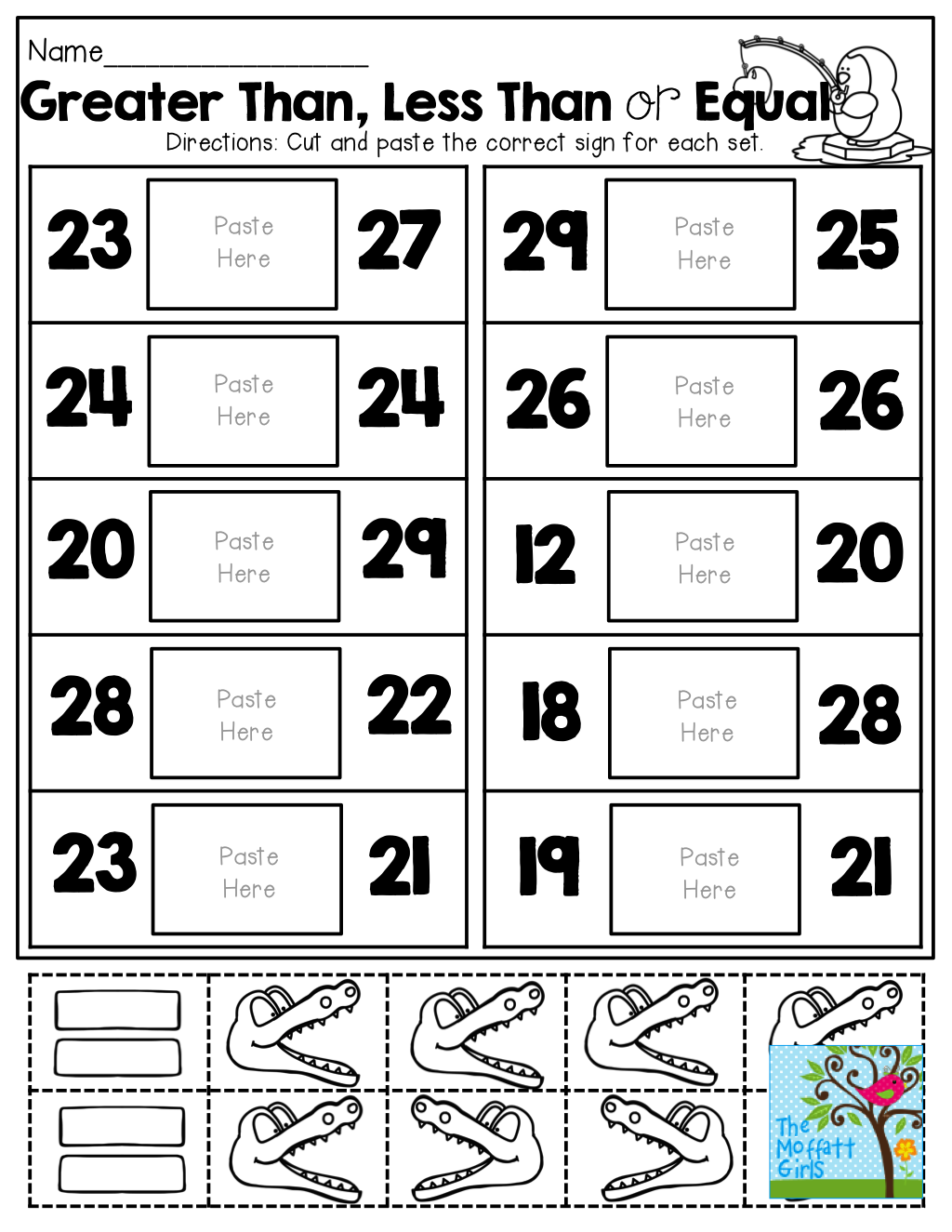 21 Greater Than Less Than Equal To Worksheets For Kindergarten