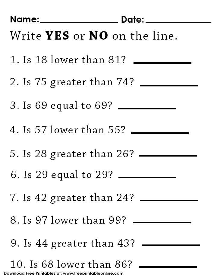 21 Greater Than Less Than Equal To Worksheets For Kindergarten
