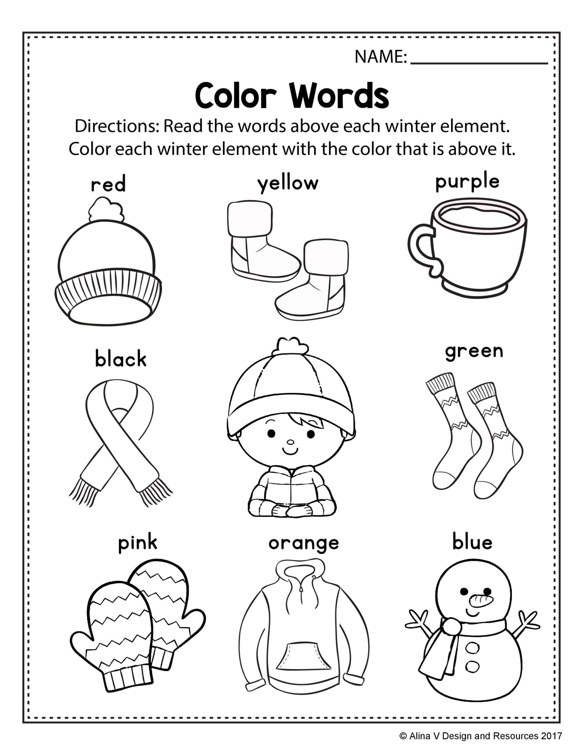 21 Kids Worksheets Preschool Kindergarten English