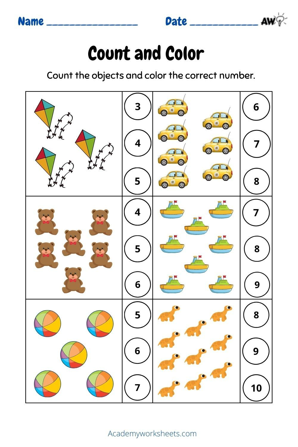 21 Kindergarten Math Worksheets Coloring
