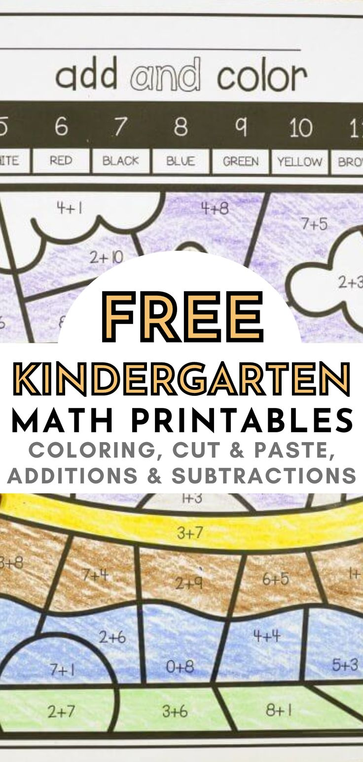 21 Kindergarten Math Worksheets Coloring