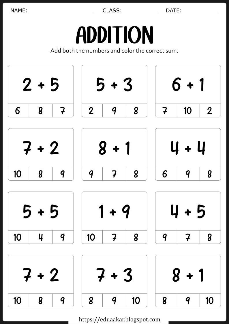 21 Kindergarten Math Worksheets Coloring