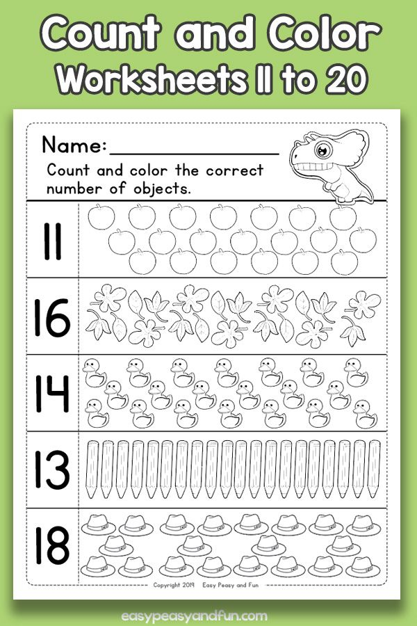 21 Kindergarten Math Worksheets Coloring