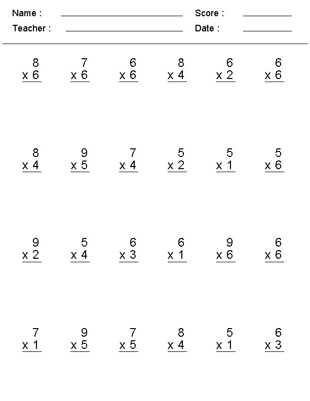 21 Math Worksheets 3Rd Grade