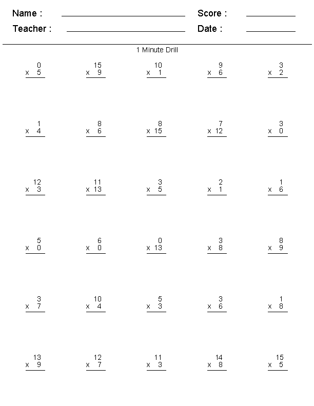 21 Math Worksheets 3Rd Grade