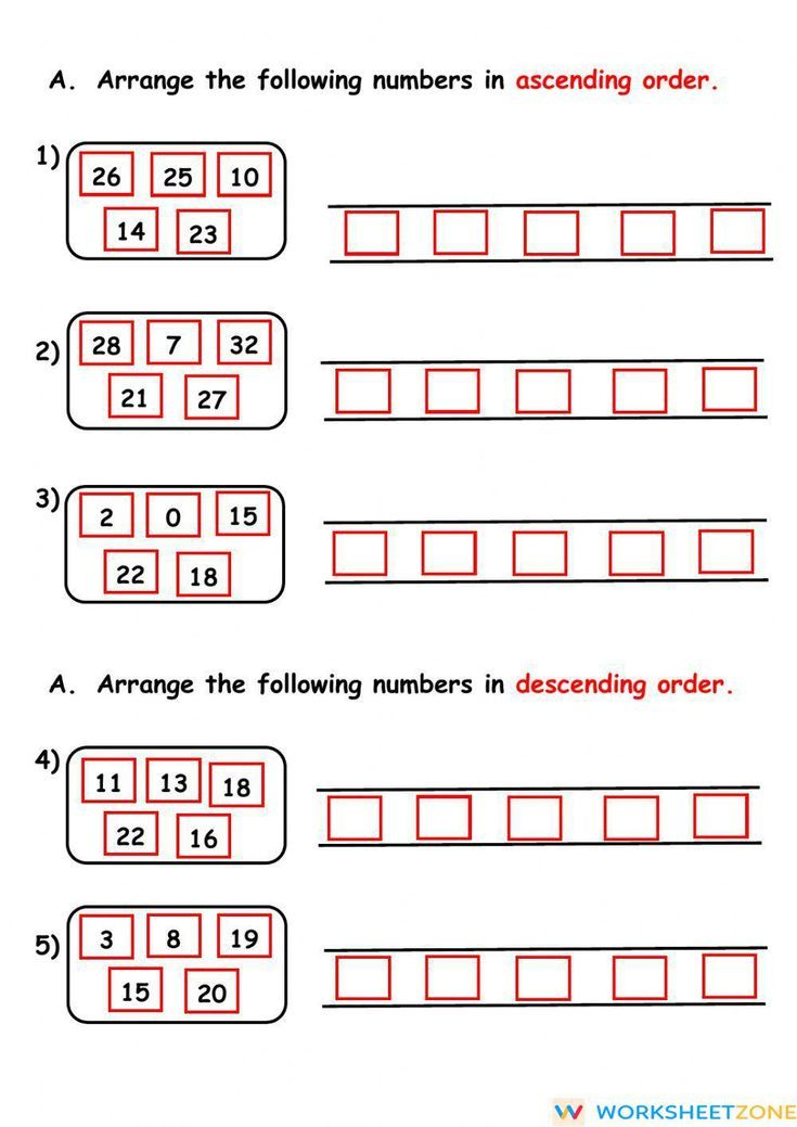 21 Math Worksheets Descending Order