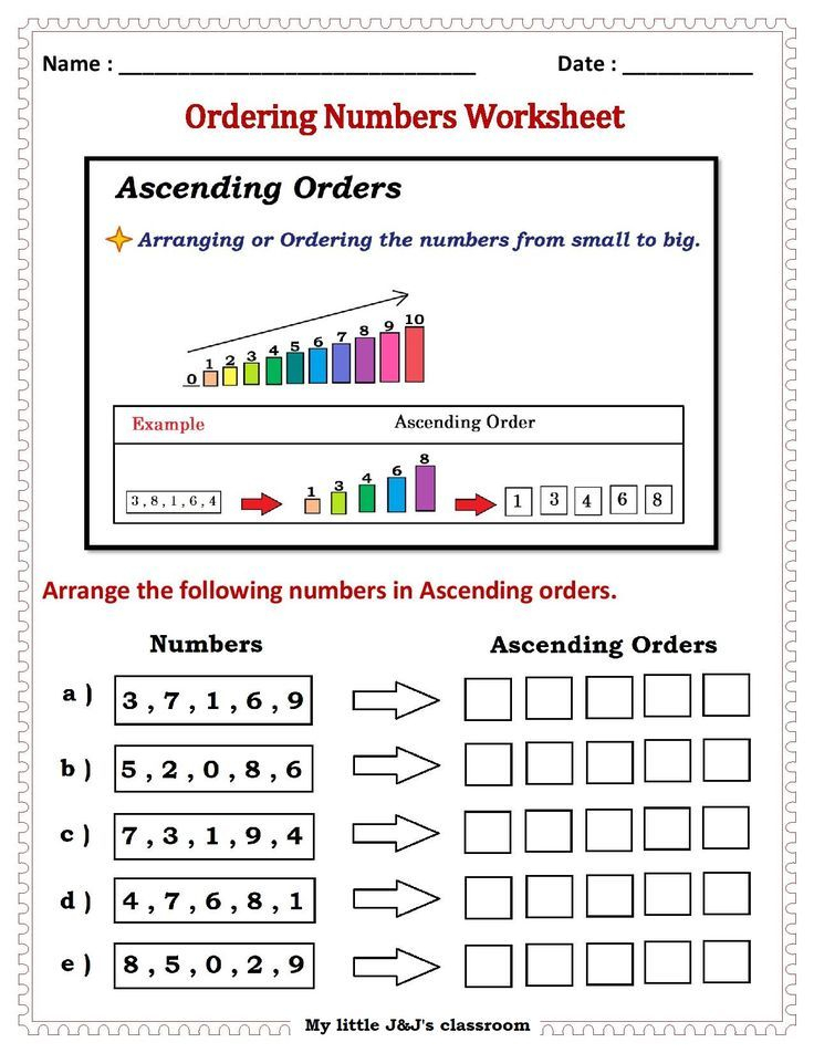 21 Math Worksheets Descending Order