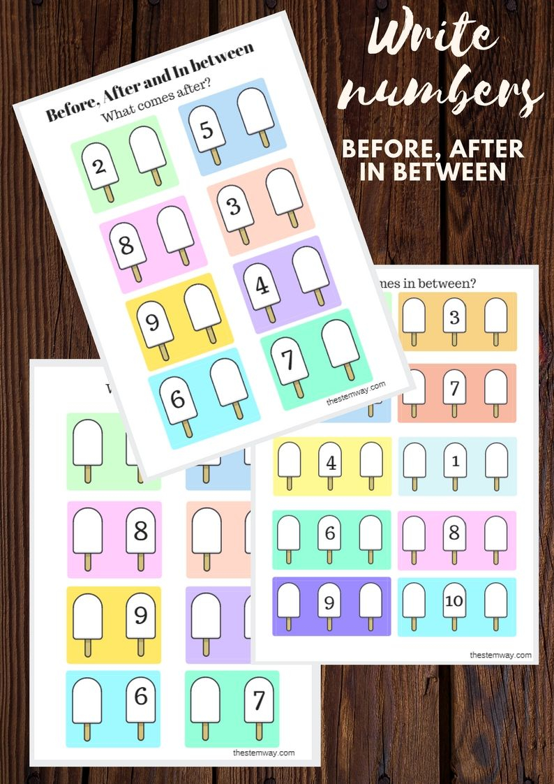 21 Preschool Math Worksheets Before And After