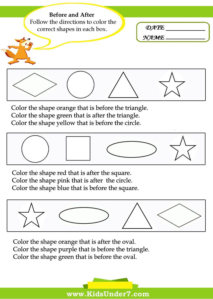 21 Preschool Math Worksheets Before And After