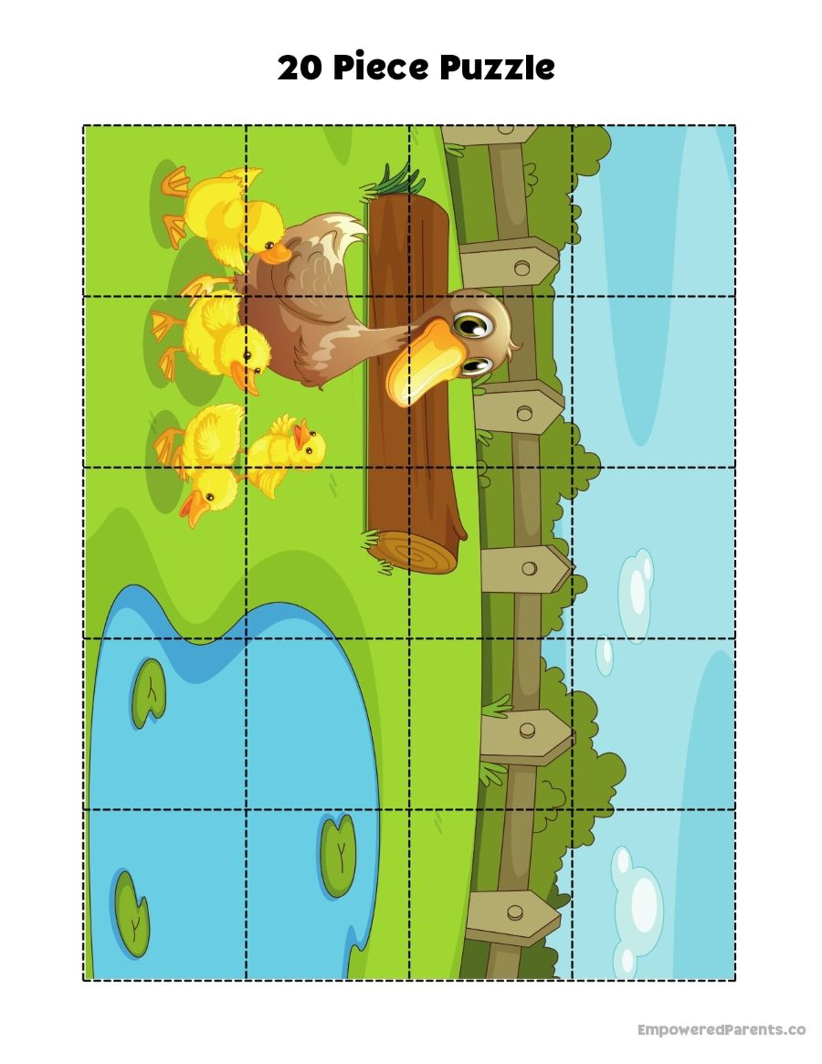 21 Puzzles Worksheets For Kindergarten