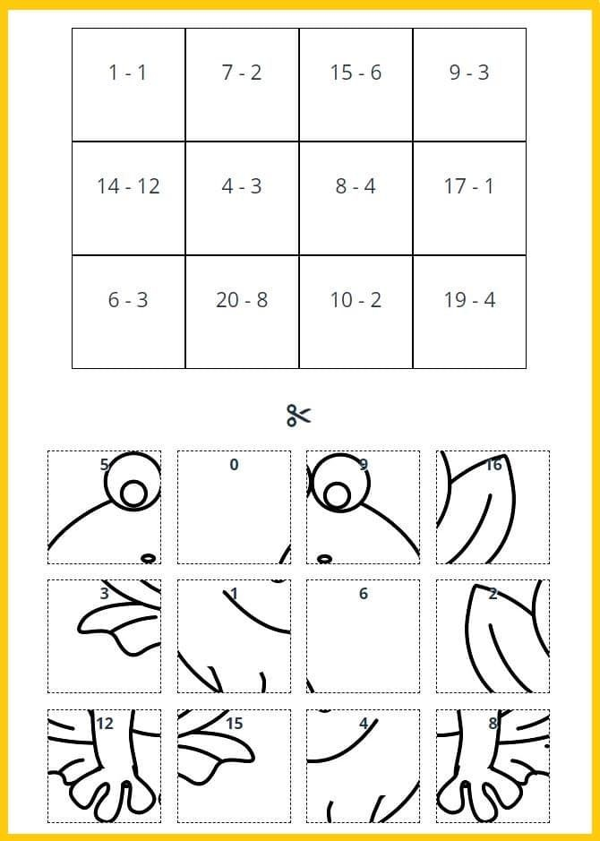 21 Puzzles Worksheets For Kindergarten