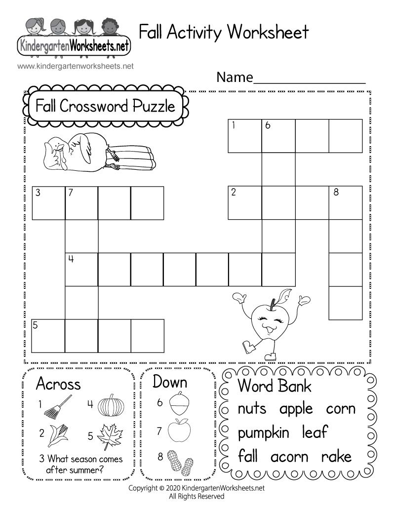 21 Puzzles Worksheets For Kindergarten