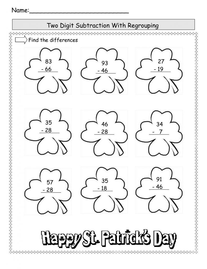 21 St Patricks Day Math Worksheets Preschool