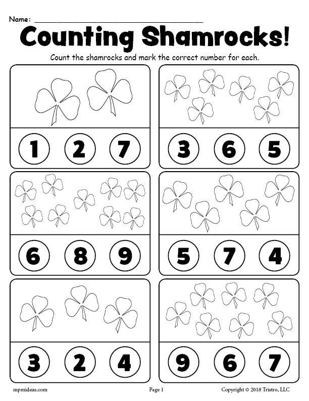 21 St Patricks Day Math Worksheets Preschool