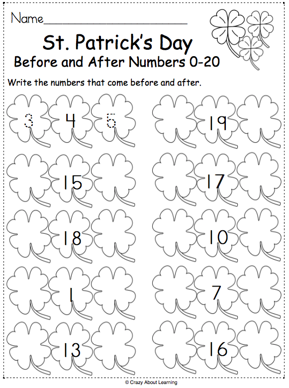 21 St Patricks Day Math Worksheets Preschool