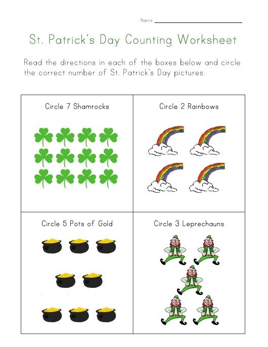 21 St Patricks Day Math Worksheets Preschool