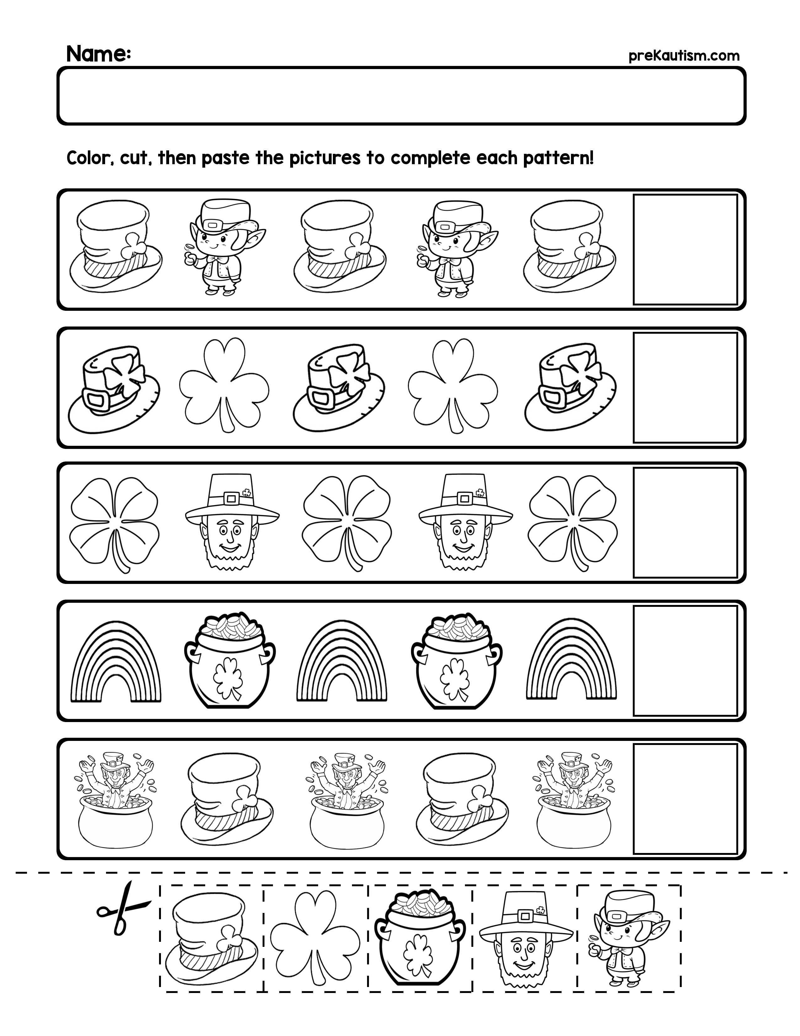 21 St Patricks Day Math Worksheets Preschool
