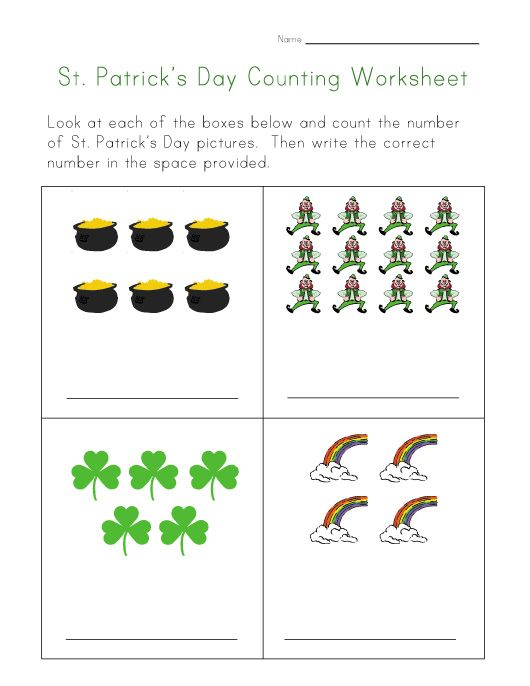 21 St Patricks Day Math Worksheets Preschool