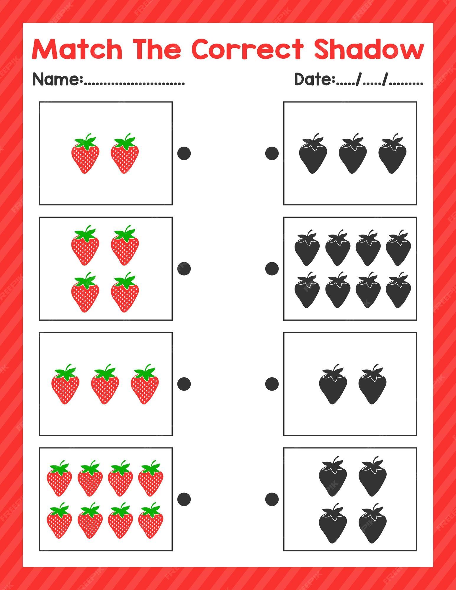 10 Best Free Printable Preschool Matching Worksheets printableecom