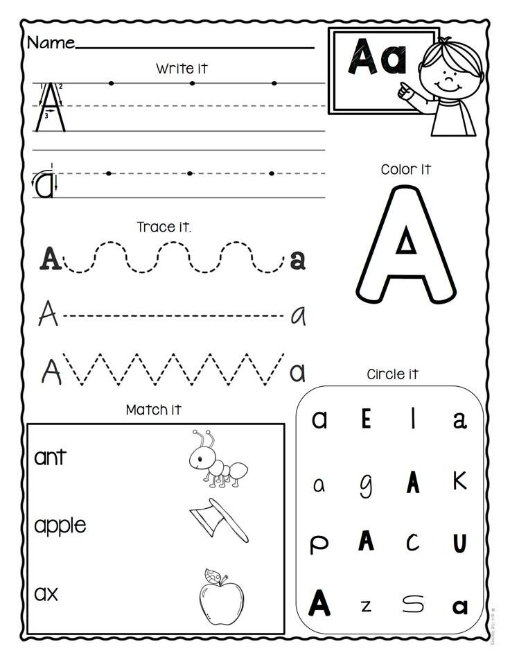 AZ Letter Worksheets by True Teaching Letter Worksheets For Preschool
