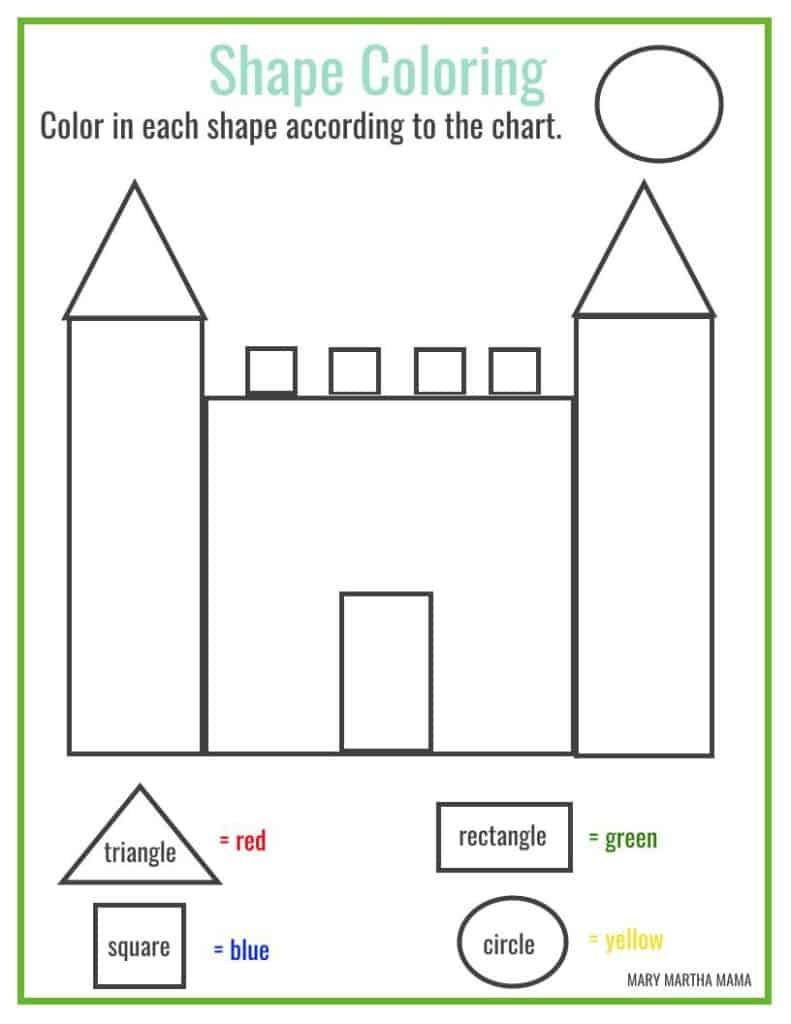 Drawing Shapes Worksheet Kindergarten