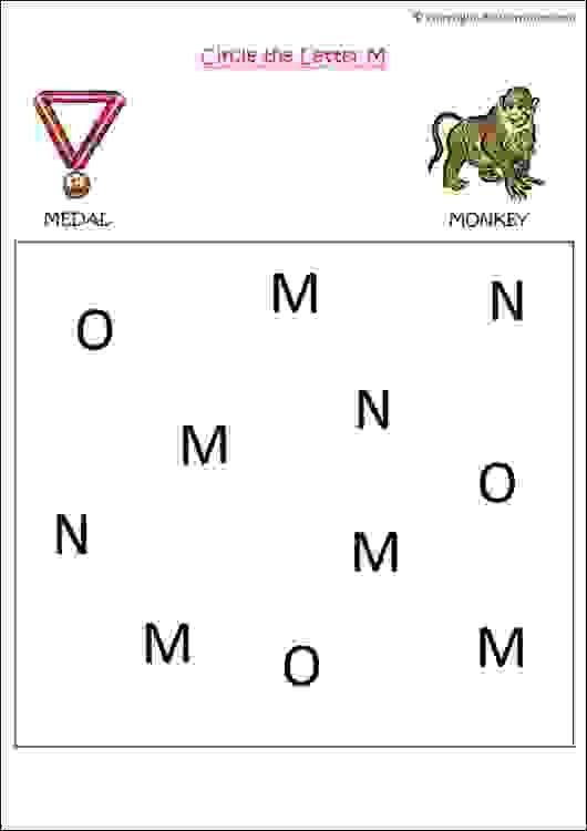 English letter recognition worksheets for nursery kids to understand