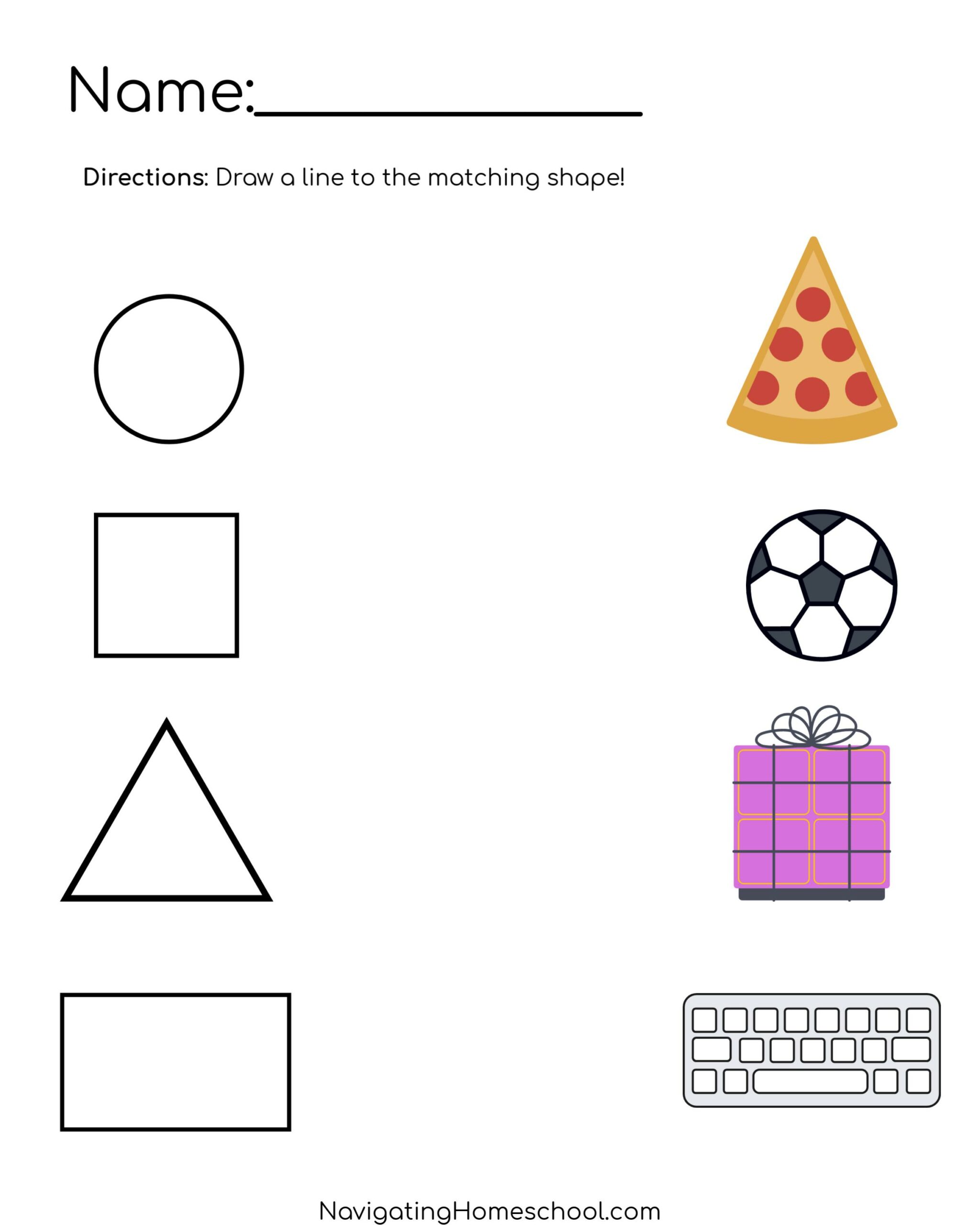 Free Shapes Preschool Printable Shapes worksheet kindergarten Shape