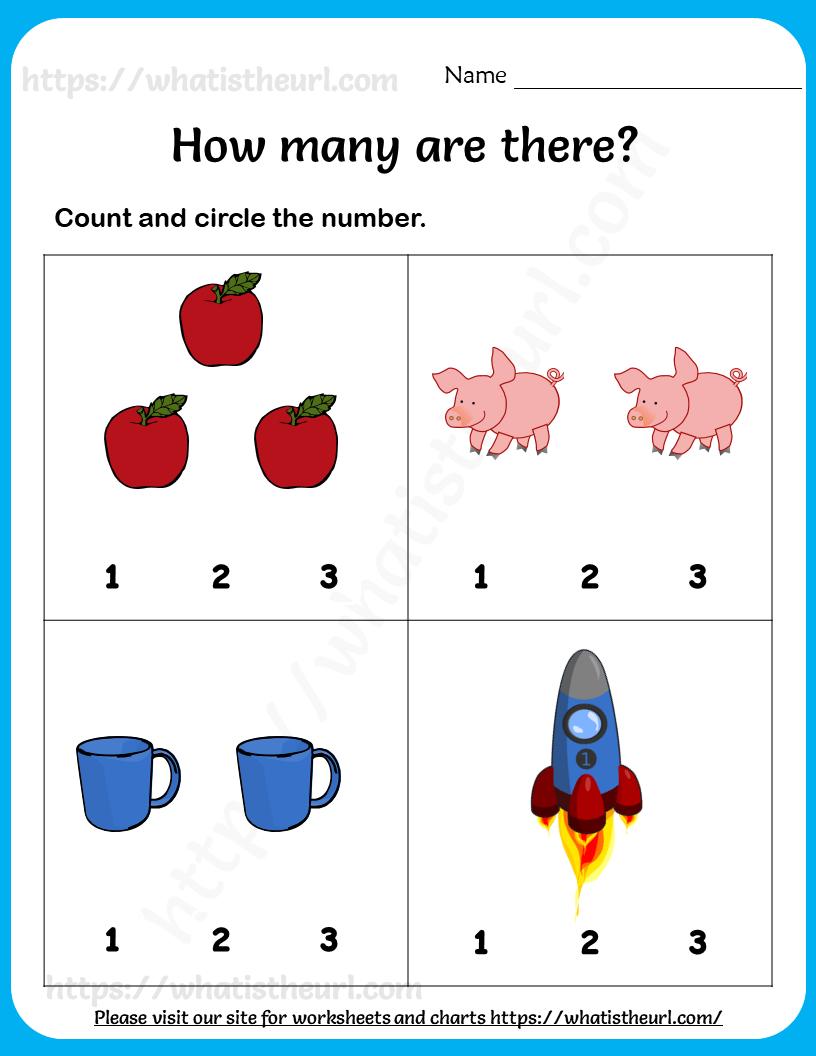 Learning to Count 1 to 3 Worksheets For PreKindergarten Your