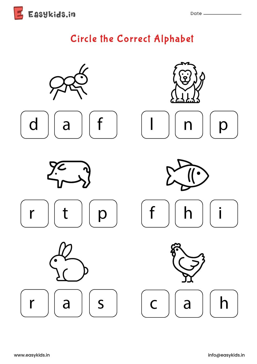 Nursery English Worksheets EasyKidsin