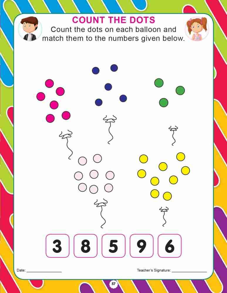 Purple Turtle Preschool Worksheets for Nursery English Maths